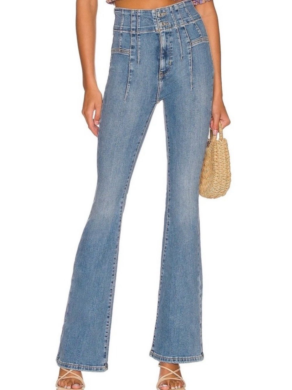 We The Free High-Rise Light Blue Flare Jeans